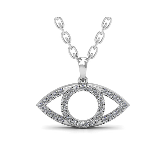 Lab-Grown Diamond  Eye Pendant