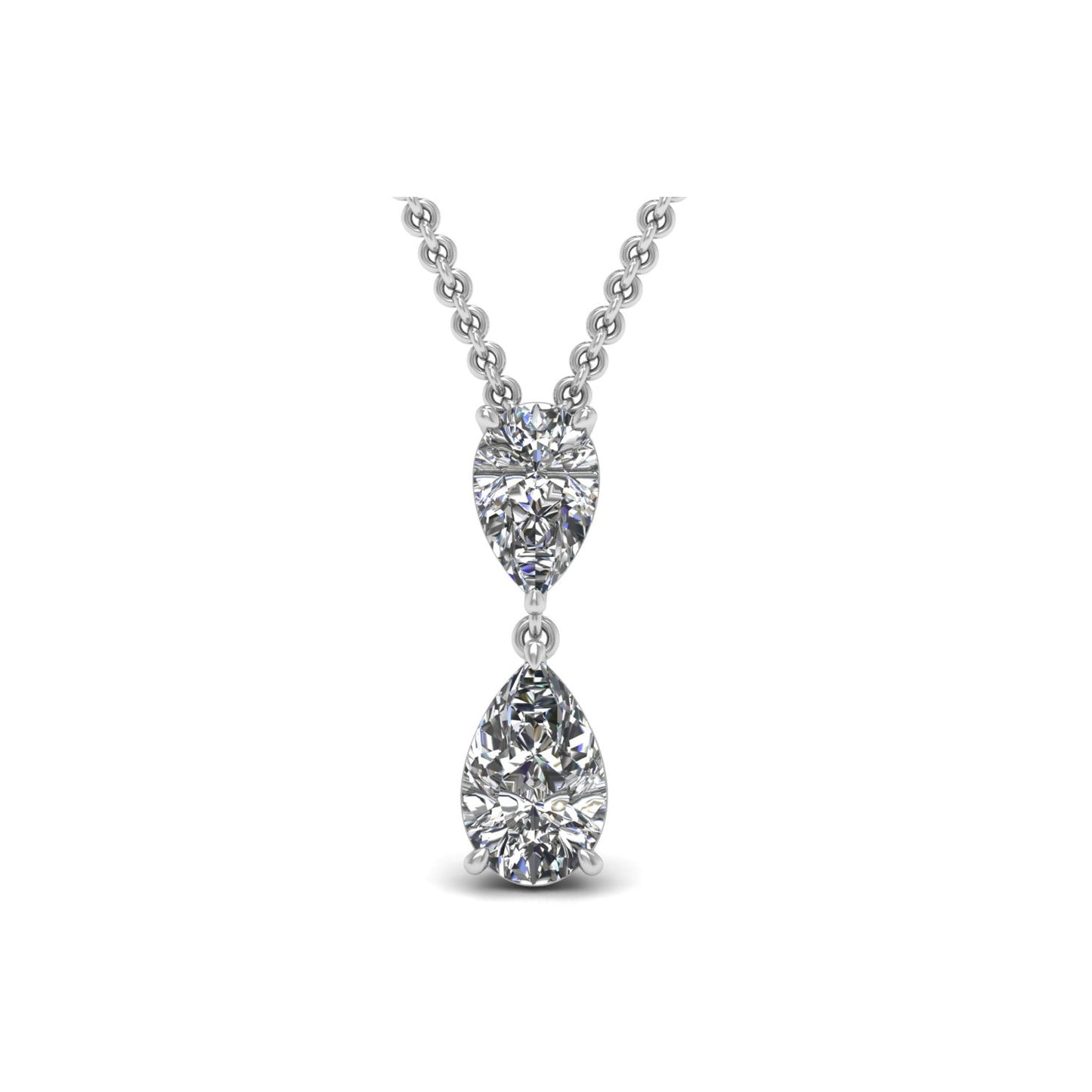 Lab-Grown Pear Diamond Pendant
