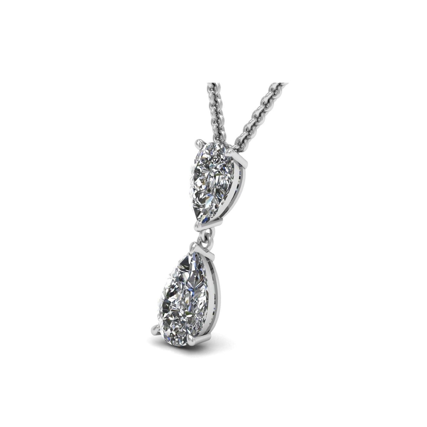 Lab-Grown Pear Diamond Pendant