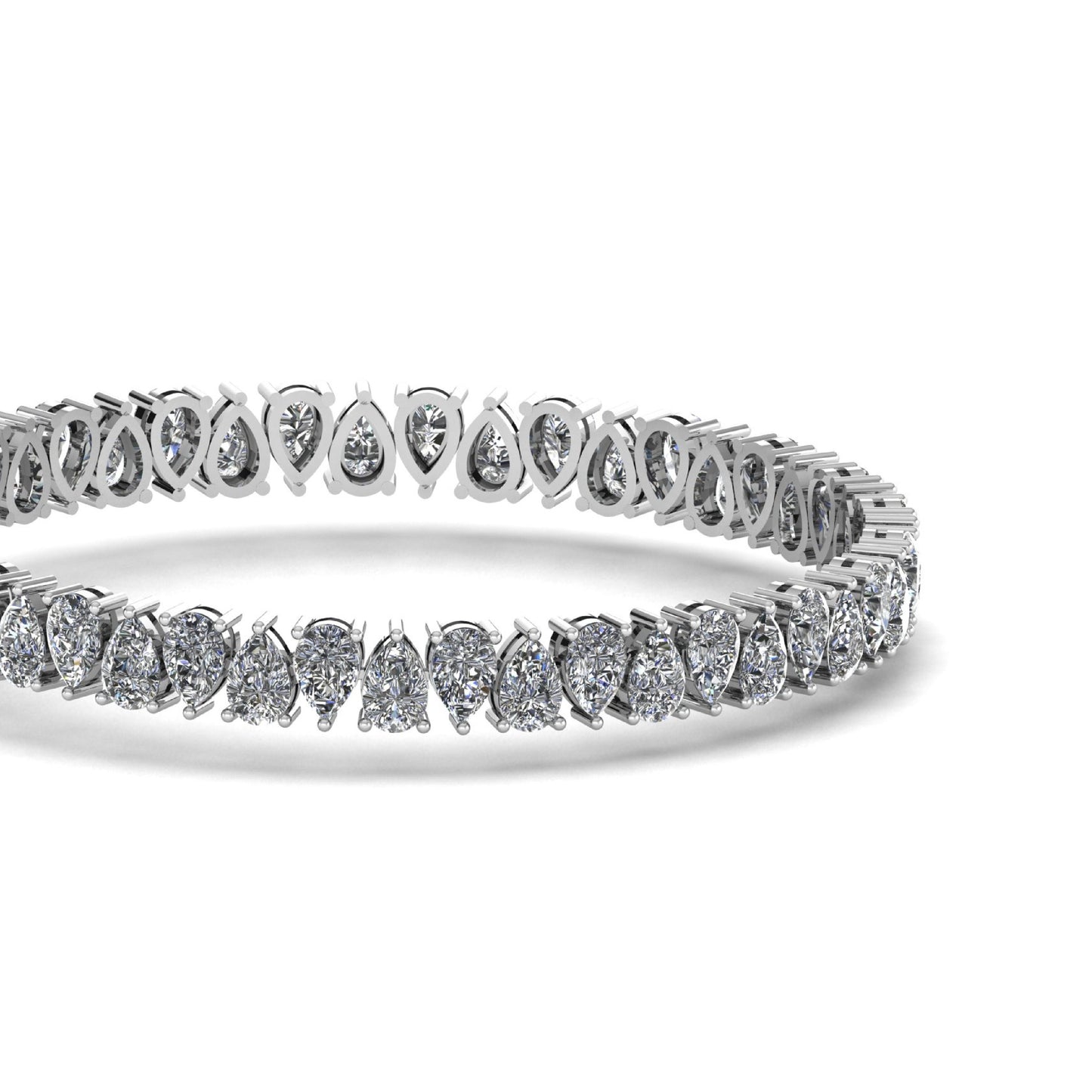Pear Alternating Tennis Bracelet