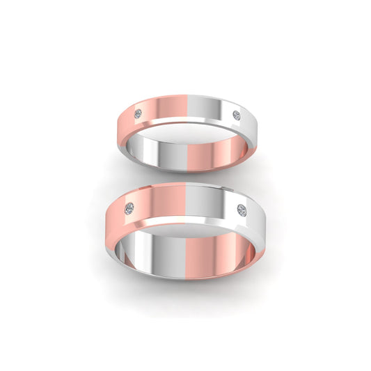 Lab Grown Diamonds 2 Tone couple ring