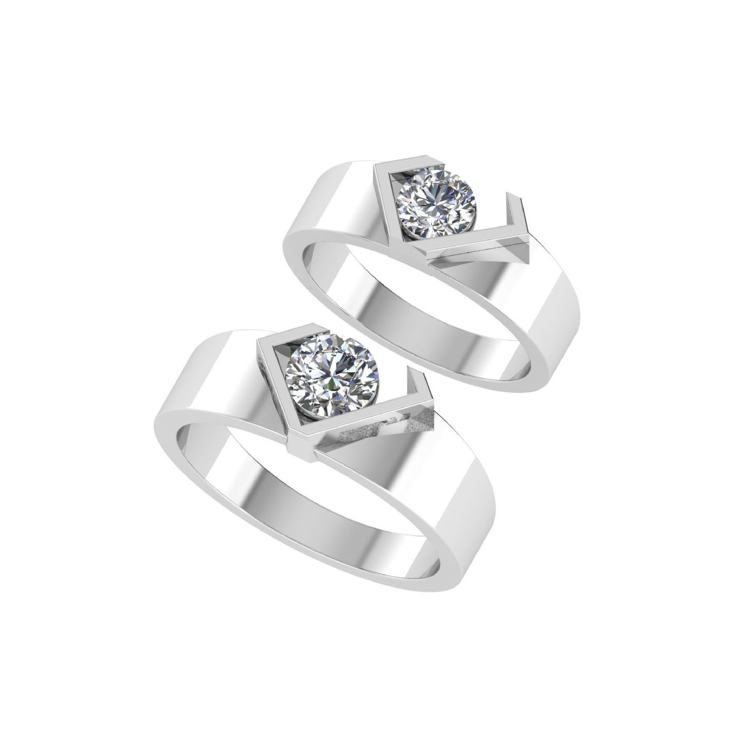 Lab Grown Diamonds Couple Wedding Band