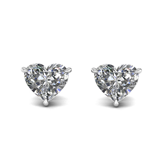 Heart Lab Grown Diamond Stud Earrings