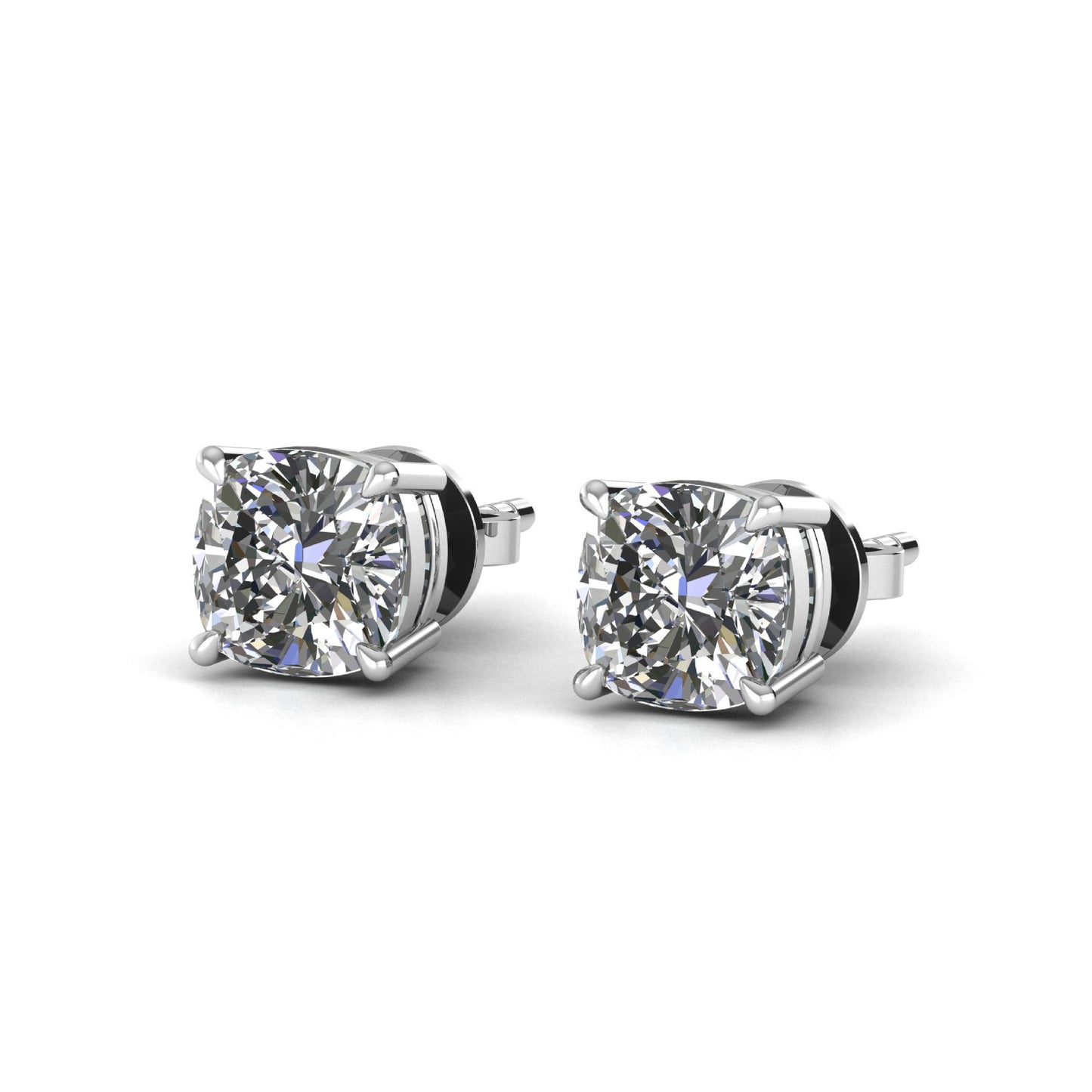 Cushion Lab Grown Diamond Stud Earrings