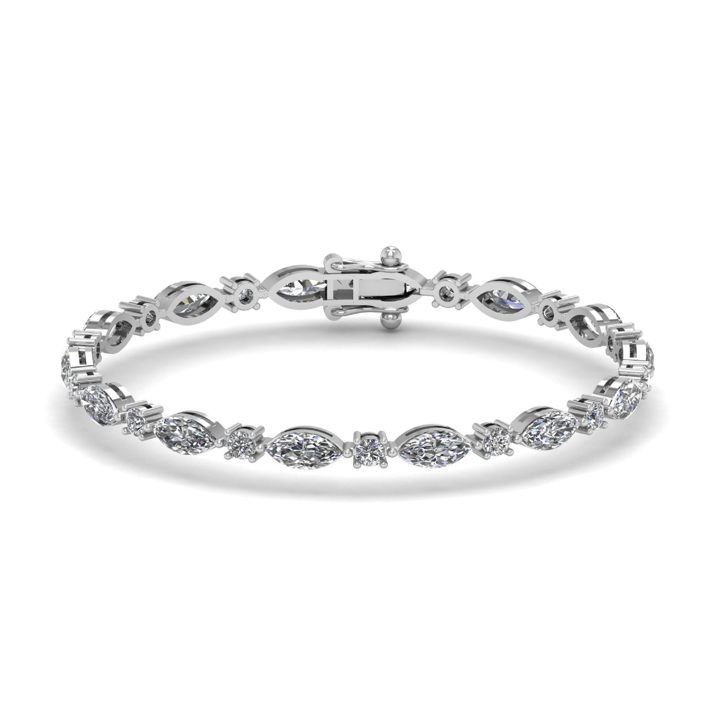 Marquise and round Tennis Bracelet