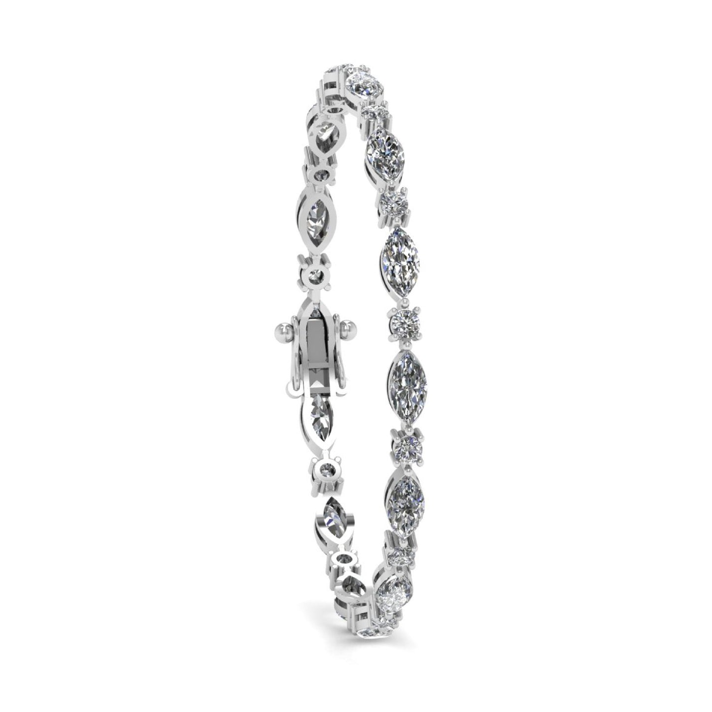 Marquise and round Tennis Bracelet