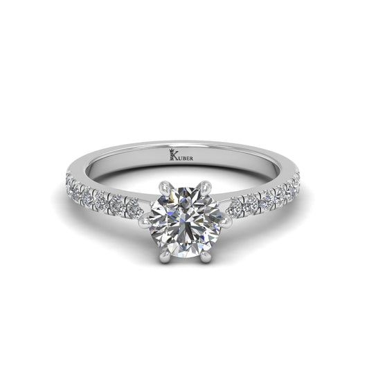 Round Shape Lab Grown Diamond Ring