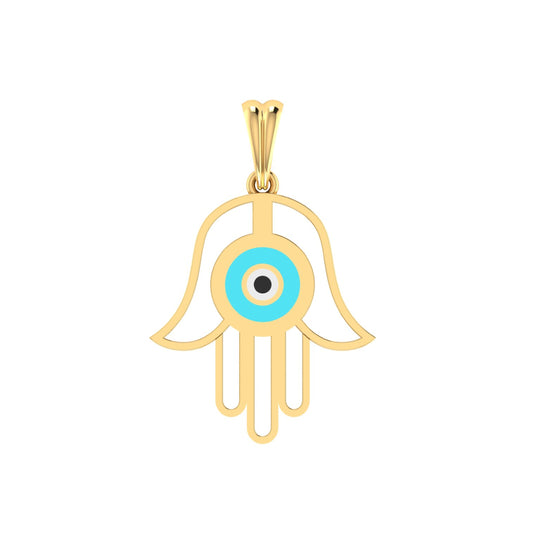 Gold Hamsa Hand Pendant