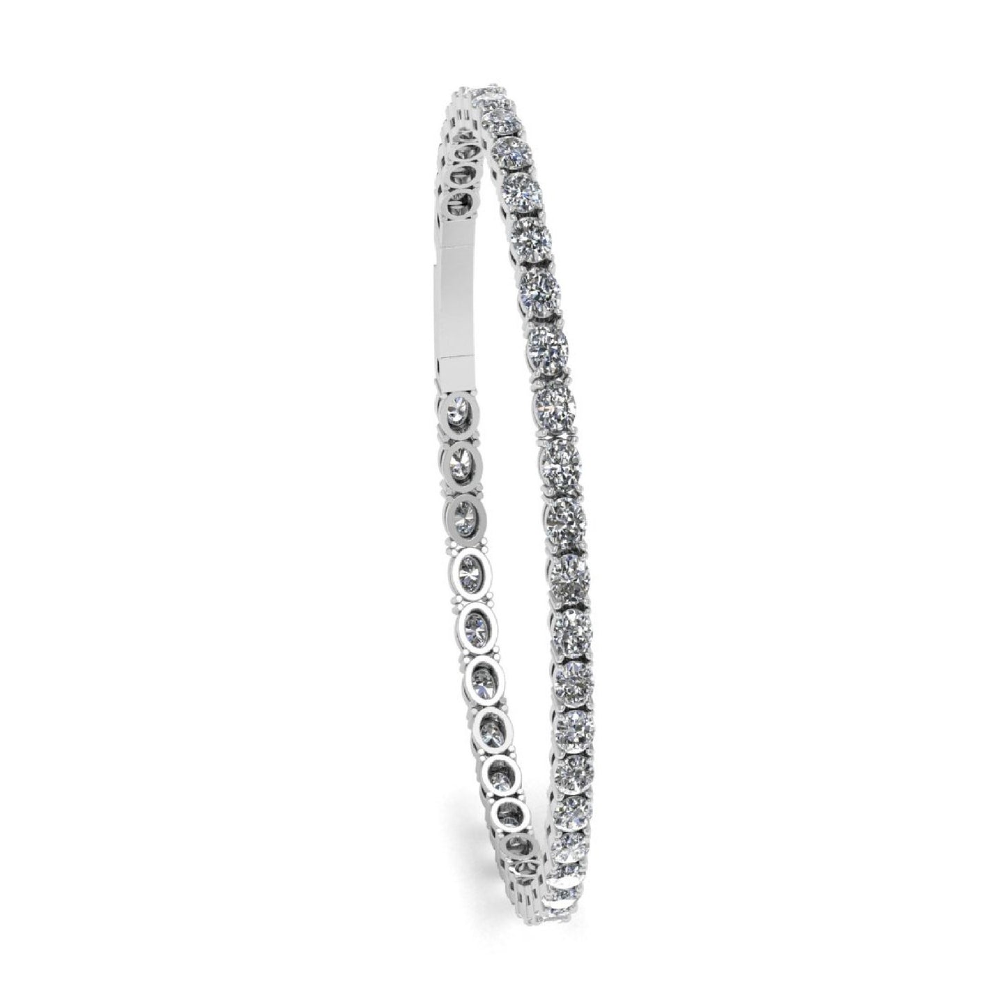 Lab Grown Diamond Oval Shape Tennis Bracelet