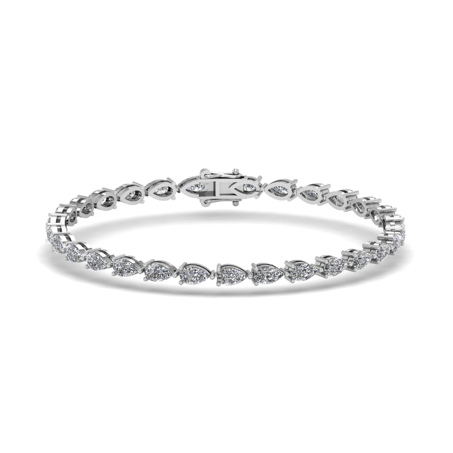 Pear Diamond Tennis Bracelet