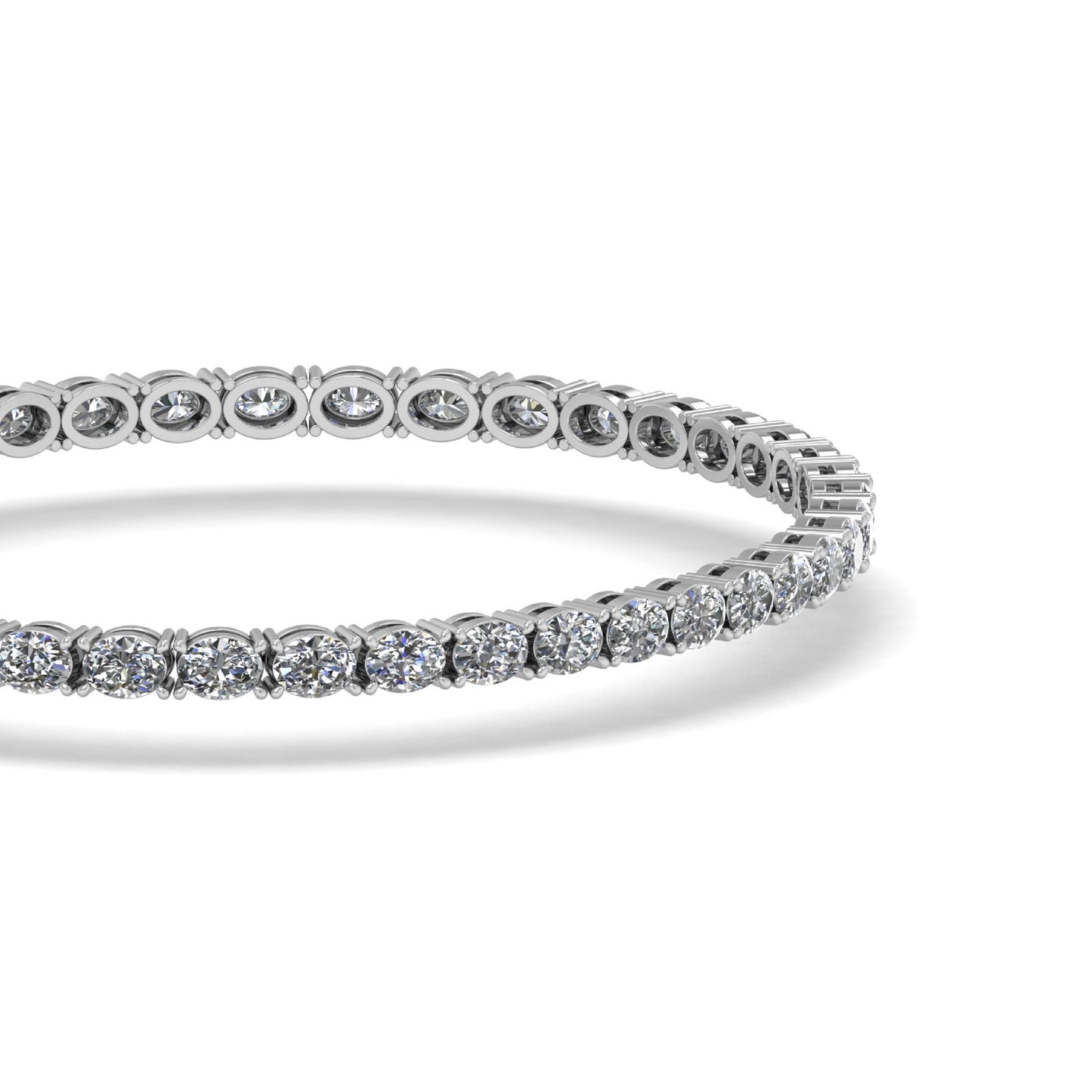 Lab Grown Diamond Oval Shape Tennis Bracelet