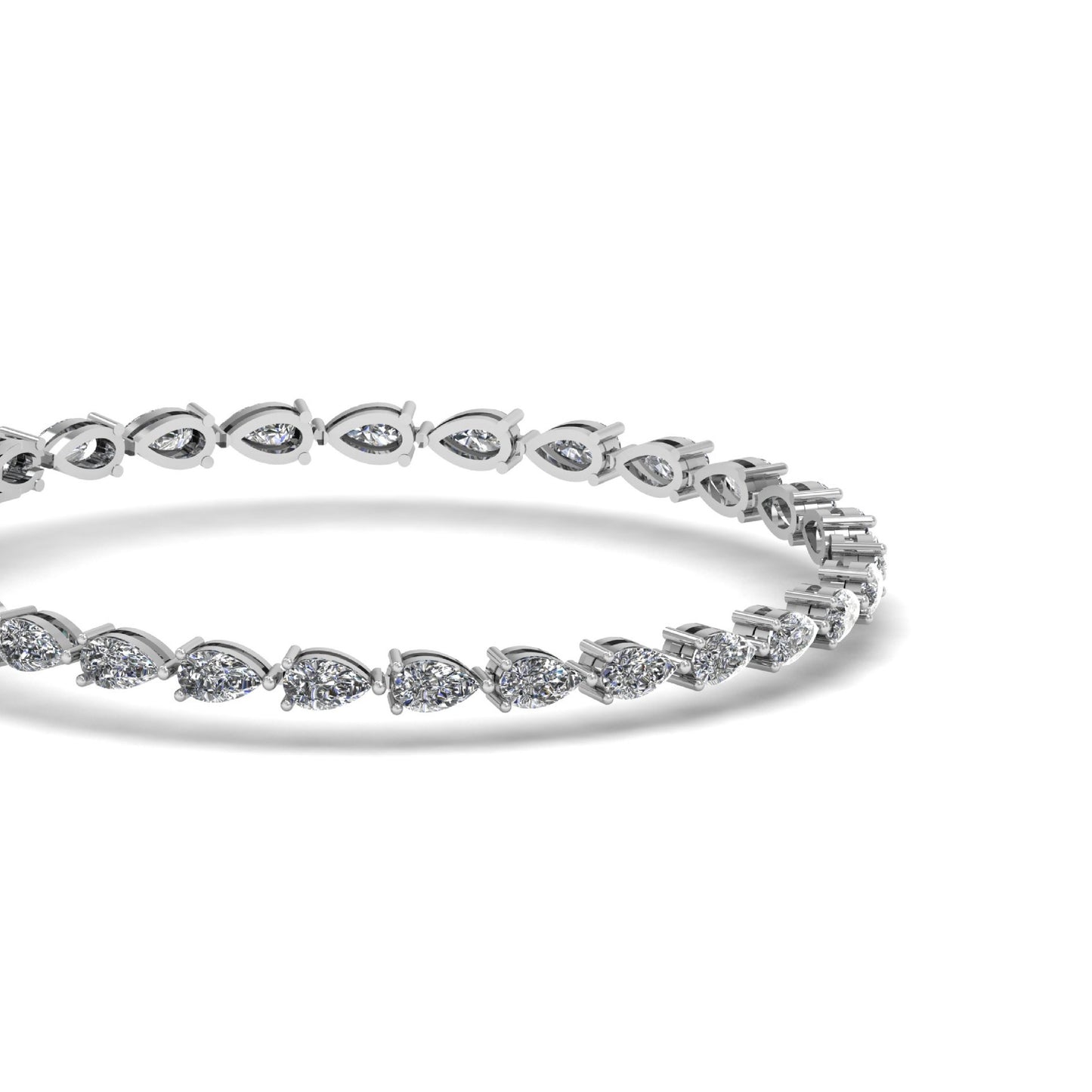 Pear Diamond Tennis Bracelet