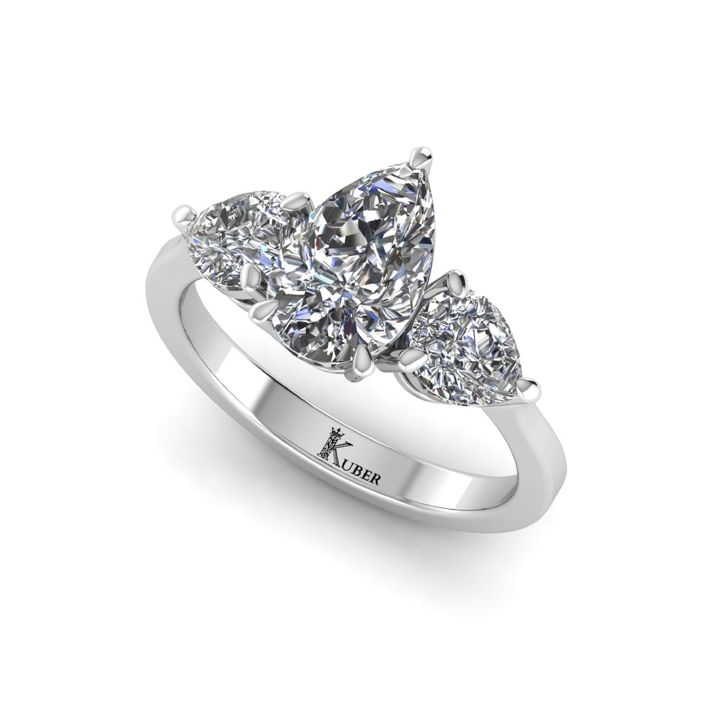 Pear Shape Lab Grown Diamond Ring