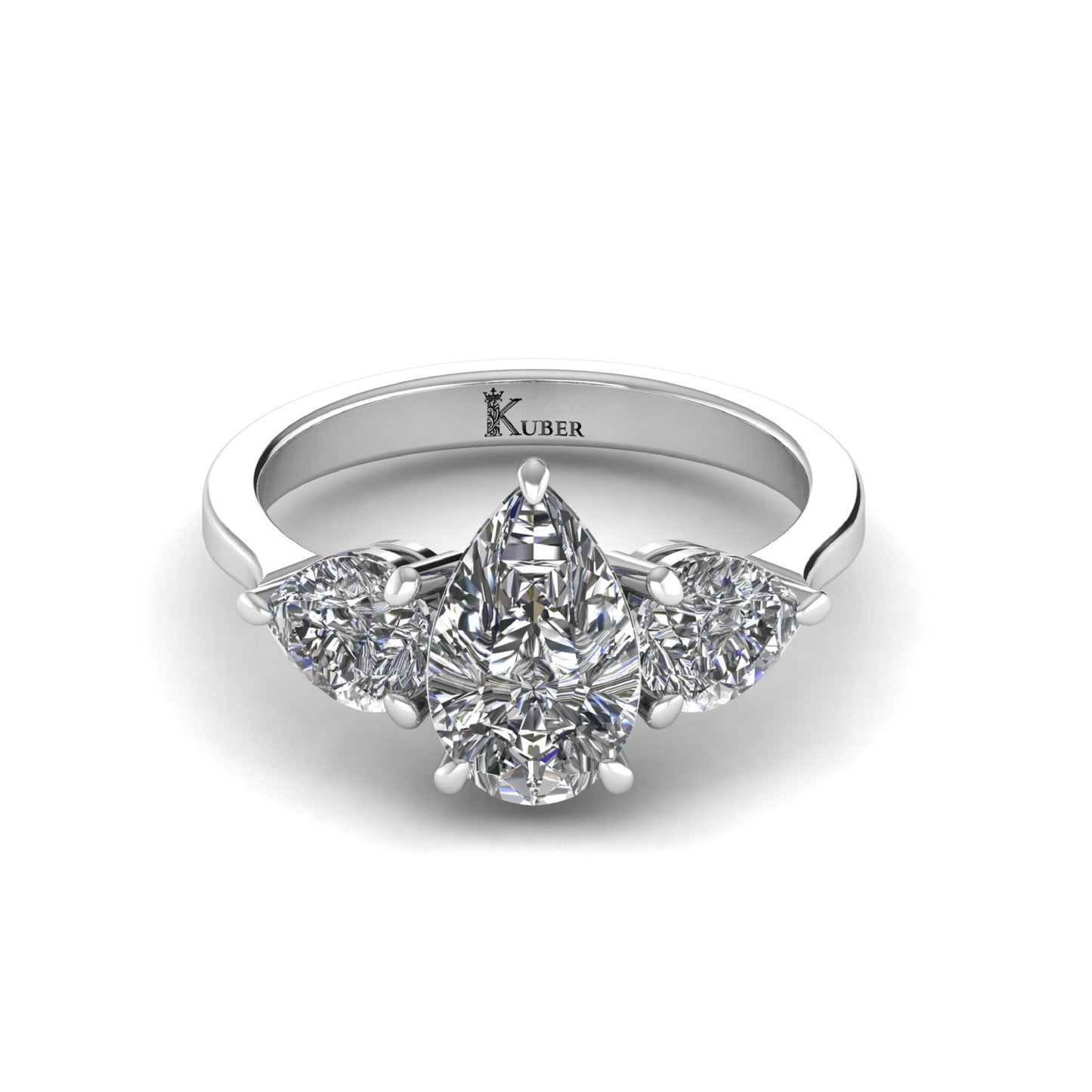 Pear Shape Lab Grown Diamond Ring