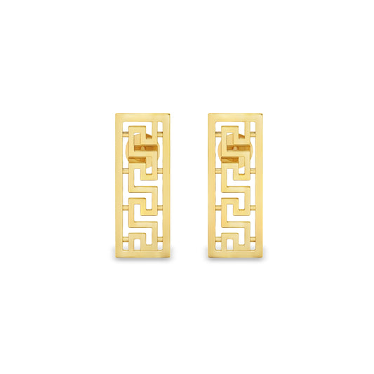 Greek Key Pattern Earring