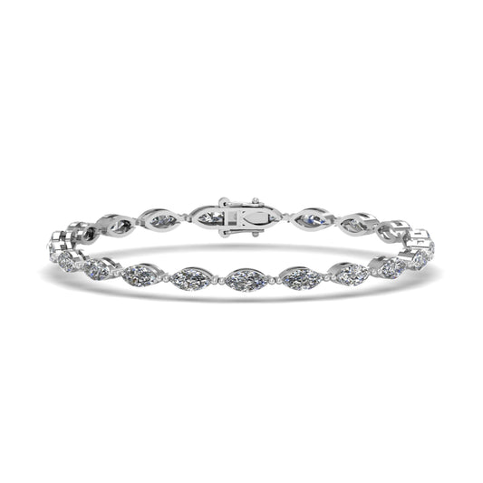 Marquise Tennis Lab Grown Diamond Bracelet
