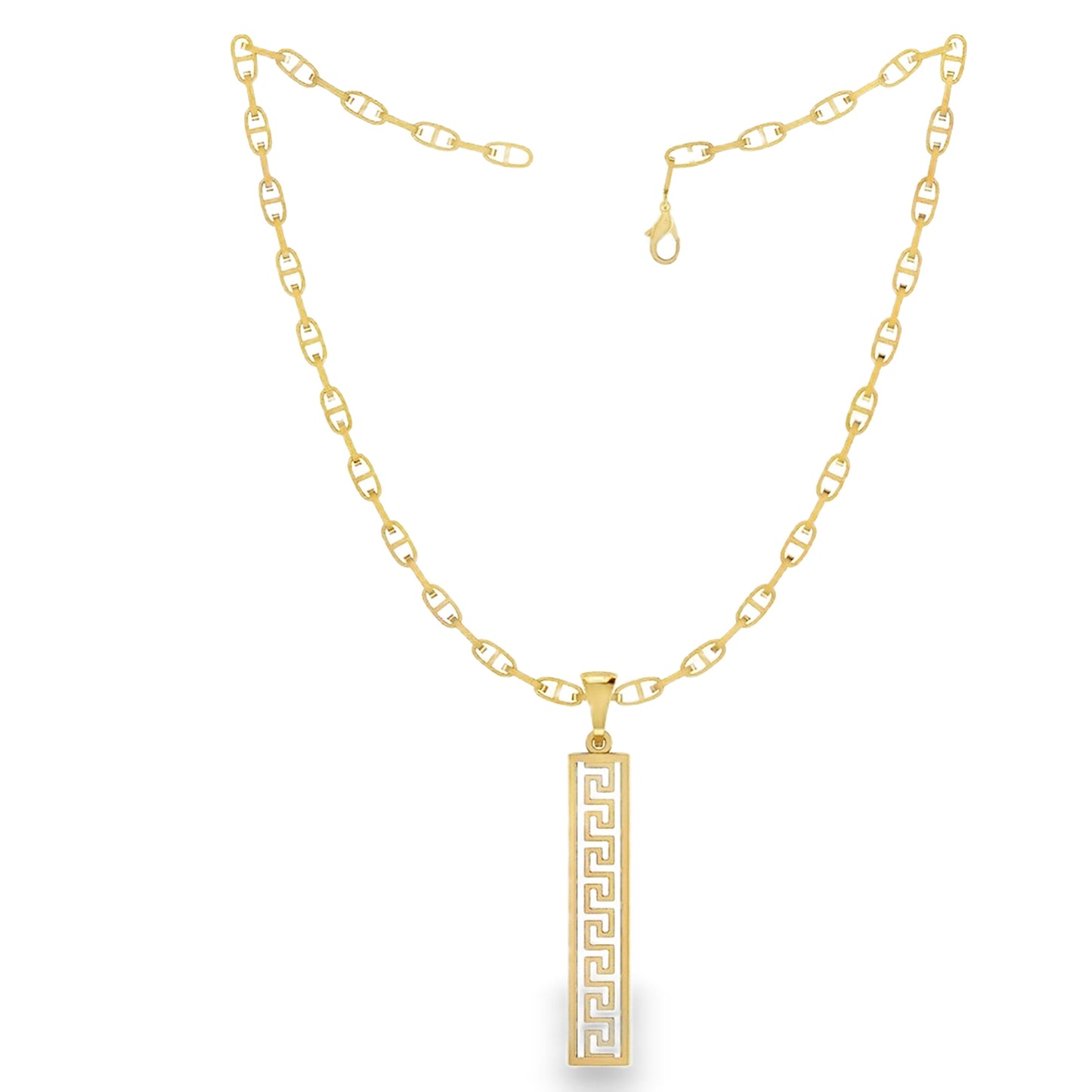 Greek Key Pattern Pendant
