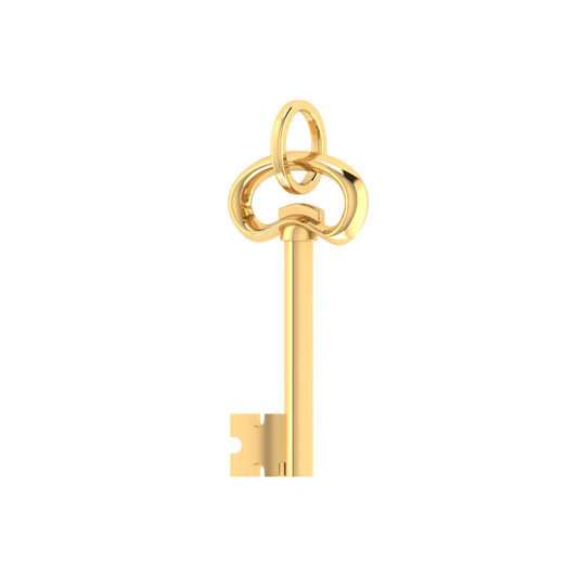 Elegant Gold Key Pendant