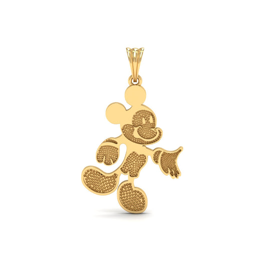 Gold Classic Mickey Pendant