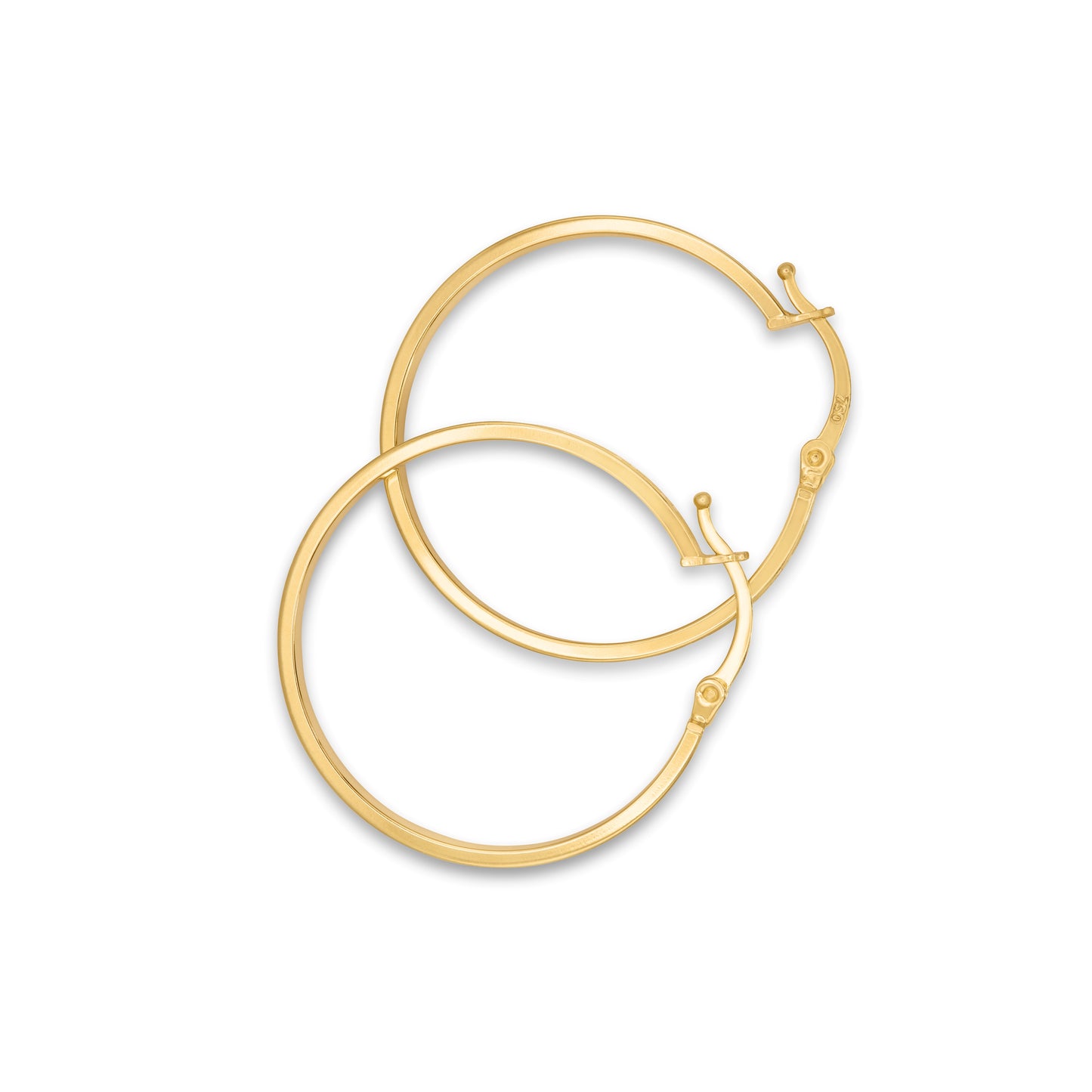 Hoop Flat Greek Motif Earrings