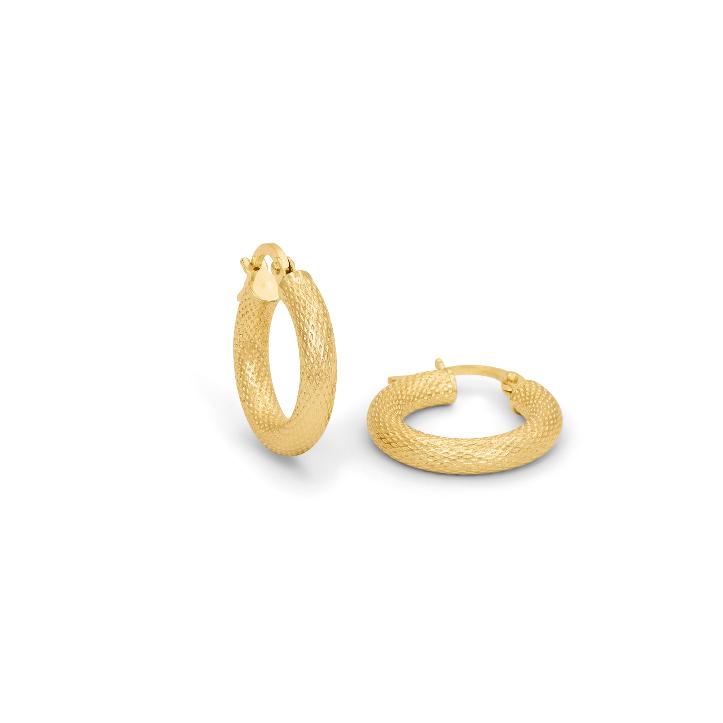 Hollow Diamond Cut Earring