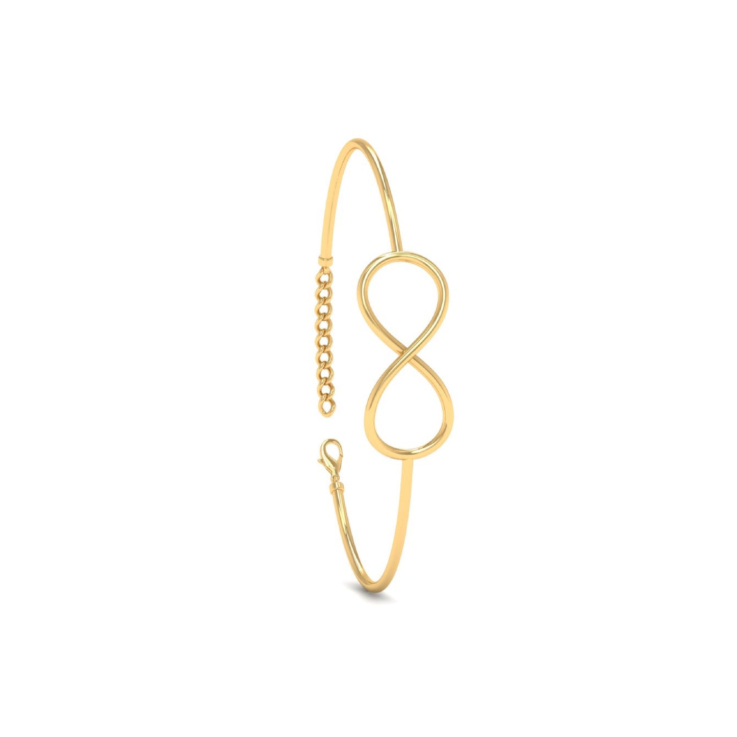 Infinity Bangle With Drop-Chain