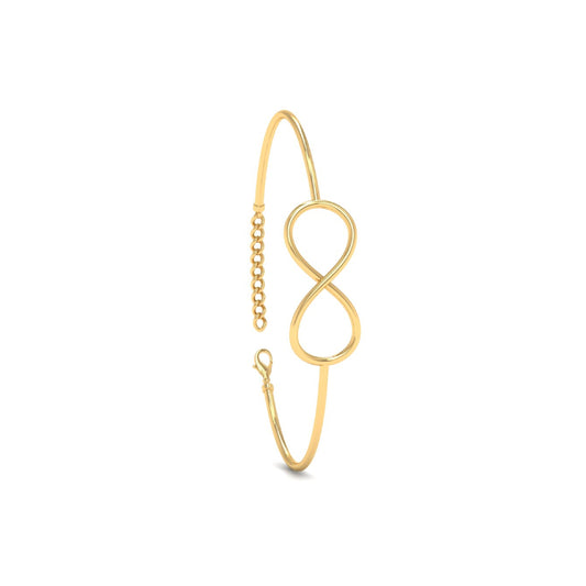 Infinity Bangle With Drop-Chain