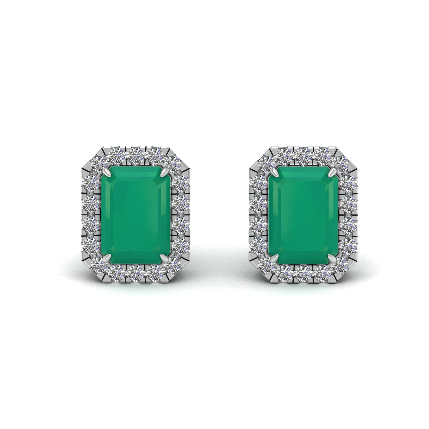 Emerald Cut Lab Grown Diamond Earring