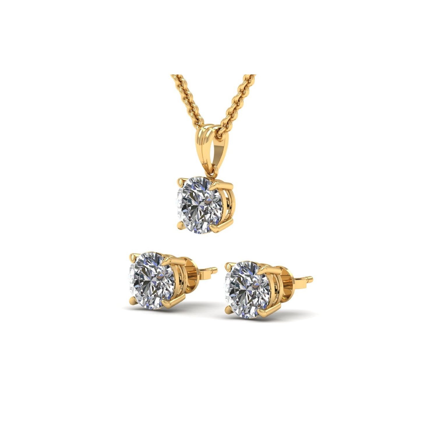 Lab Grown Diamond Earring Pendant Set