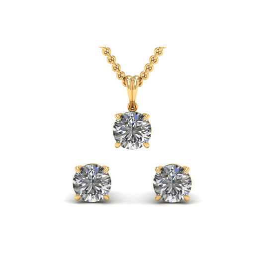 Lab Grown Diamond Earring Pendant Set