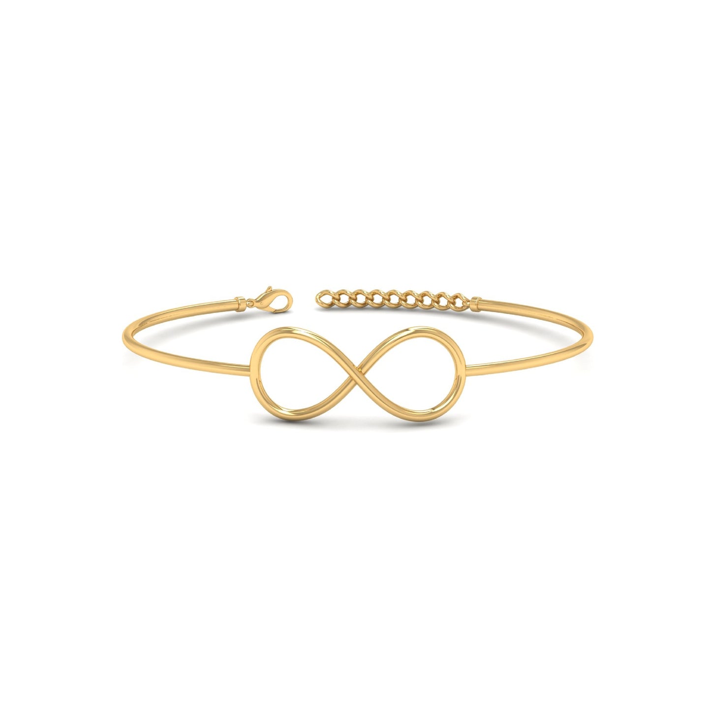 Infinity Bangle With Drop-Chain
