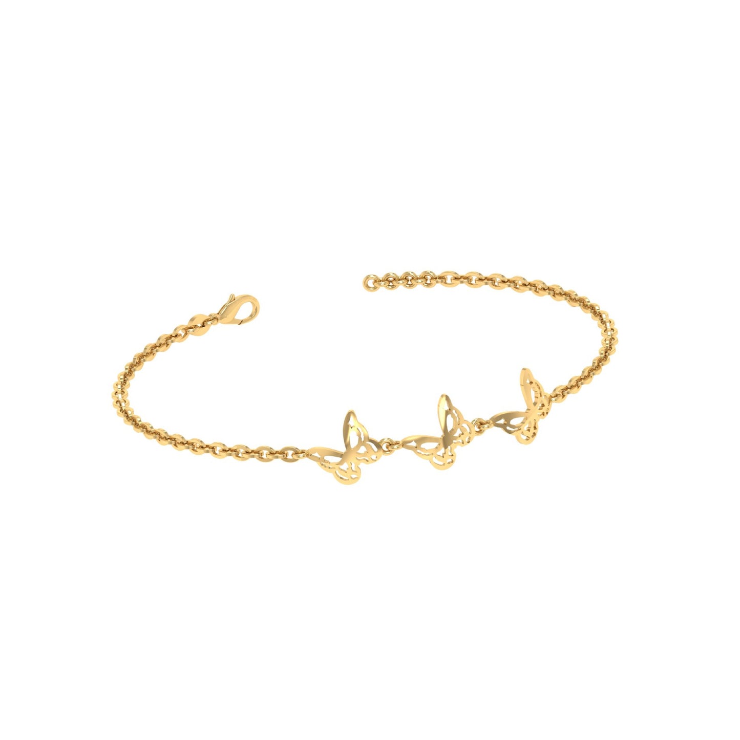 Butterfly Pure Gold Bracelet
