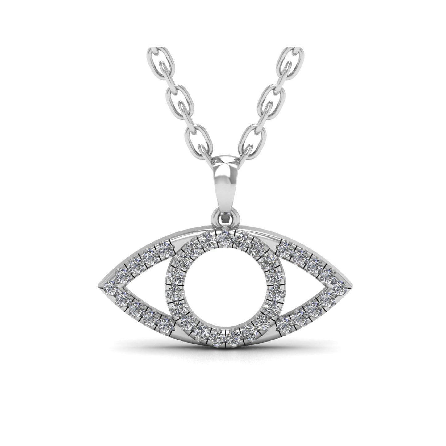 Lab-Grown Diamond  Eye Pendant