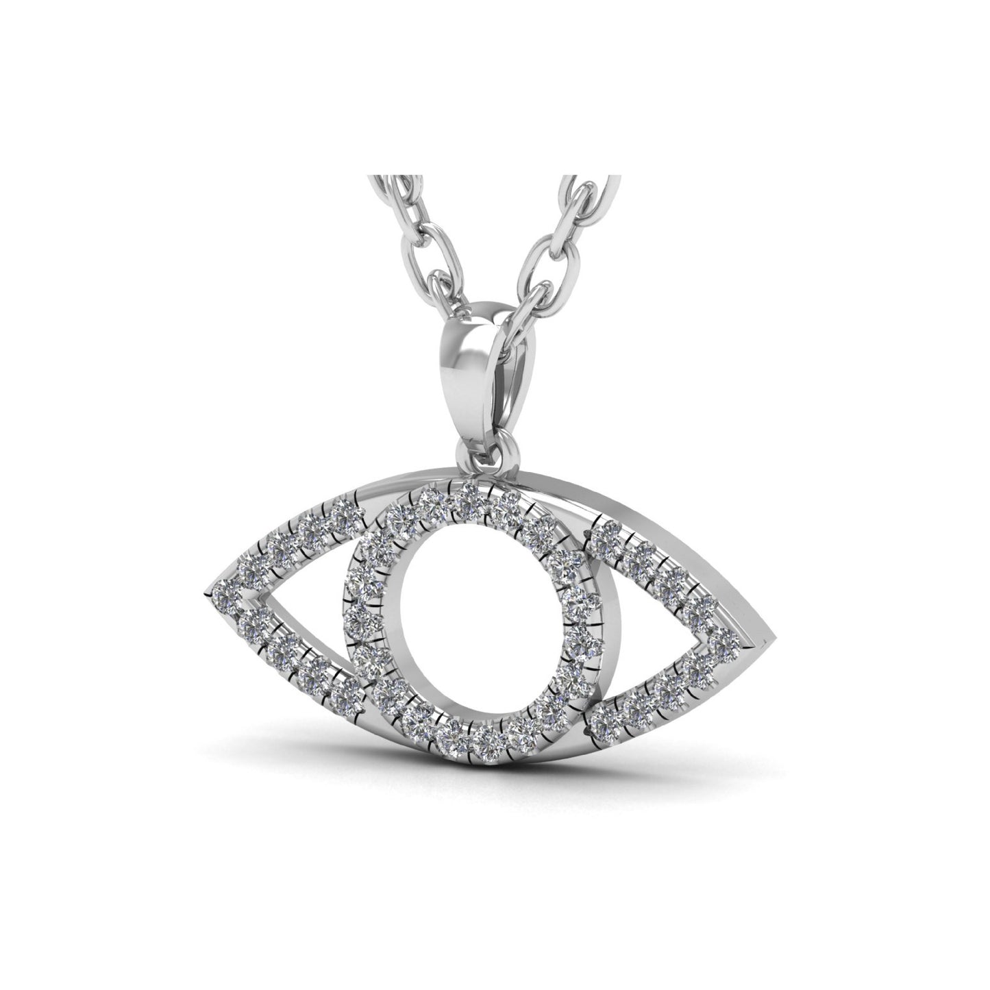 Lab-Grown Diamond  Eye Pendant