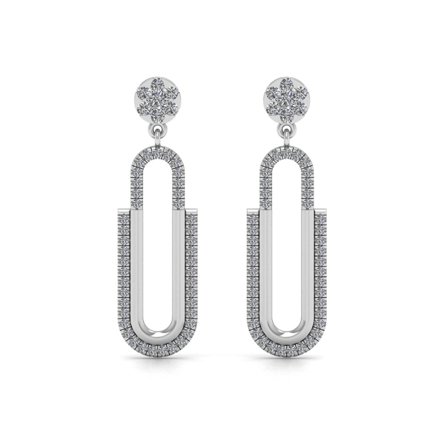 18 kt Gold Lab Grown Diamond Earrings