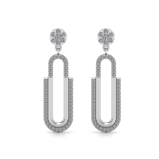 18 kt Gold Lab Grown Diamond Earrings