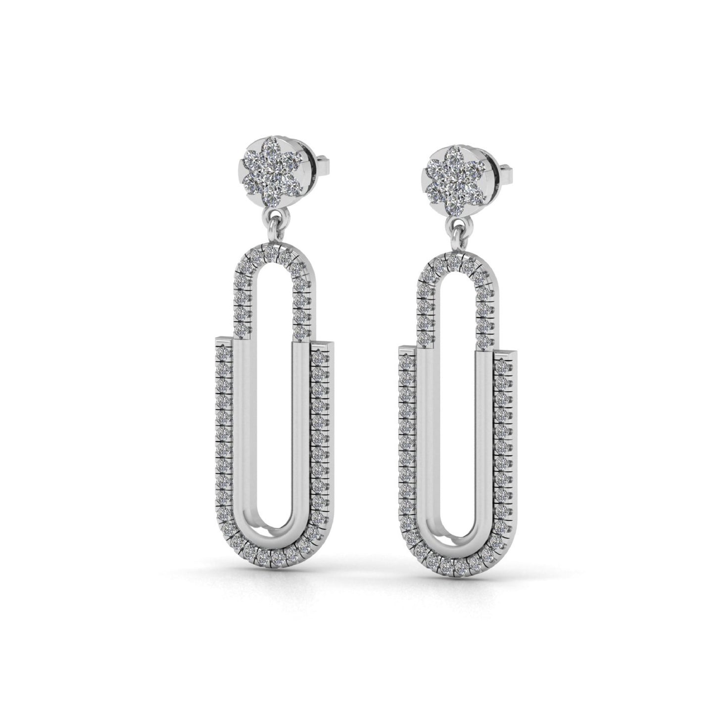 18 kt Gold Lab Grown Diamond Earrings