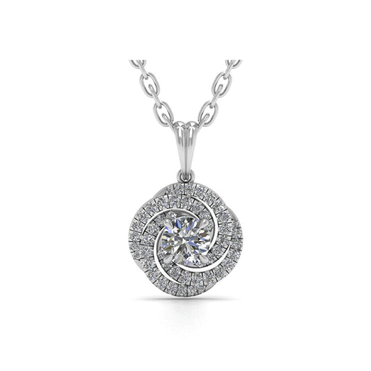 Lab Grown Diamond Round Pendant