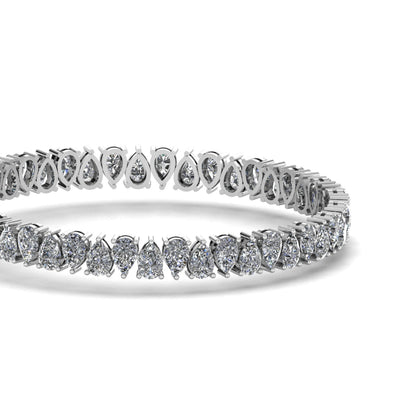 Pear Alternating Tennis Bracelet