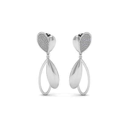 Gold Polished and Lab Grown Diamond Earrings