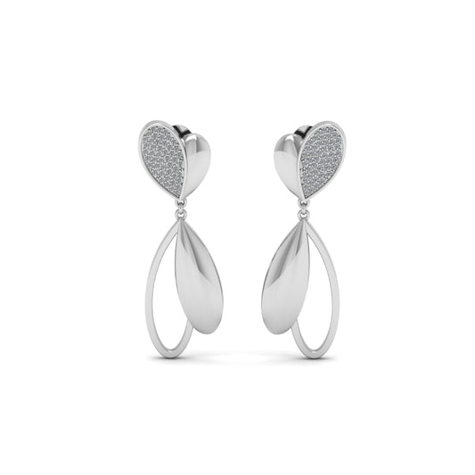 Gold Polished and Lab Grown Diamond Earrings