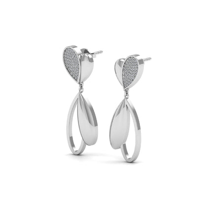 Gold Polished and Lab Grown Diamond Earrings