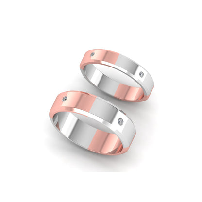 Lab Grown Diamonds 2 Tone couple ring