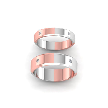 Lab Grown Diamonds 2 Tone couple ring