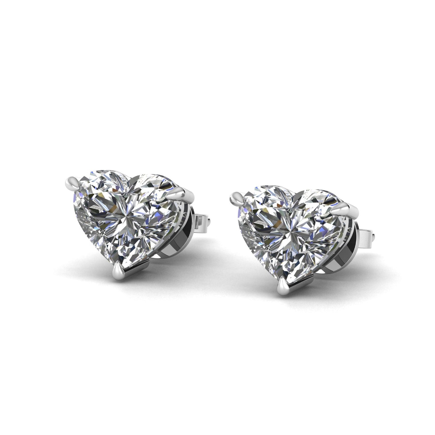 Heart Lab Grown Diamond Stud Earrings