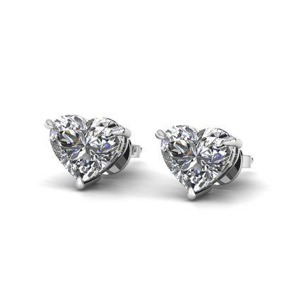 Heart Lab Grown Diamond Stud Earrings