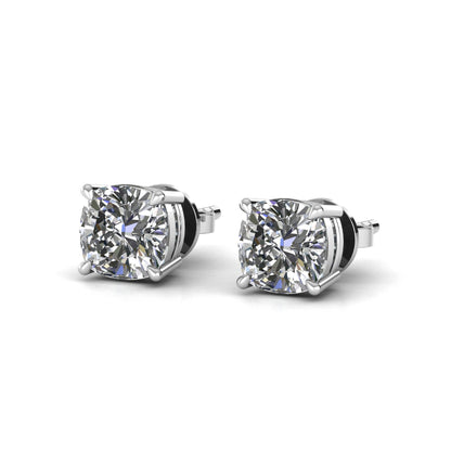 Cushion Lab Grown Diamond Stud Earrings