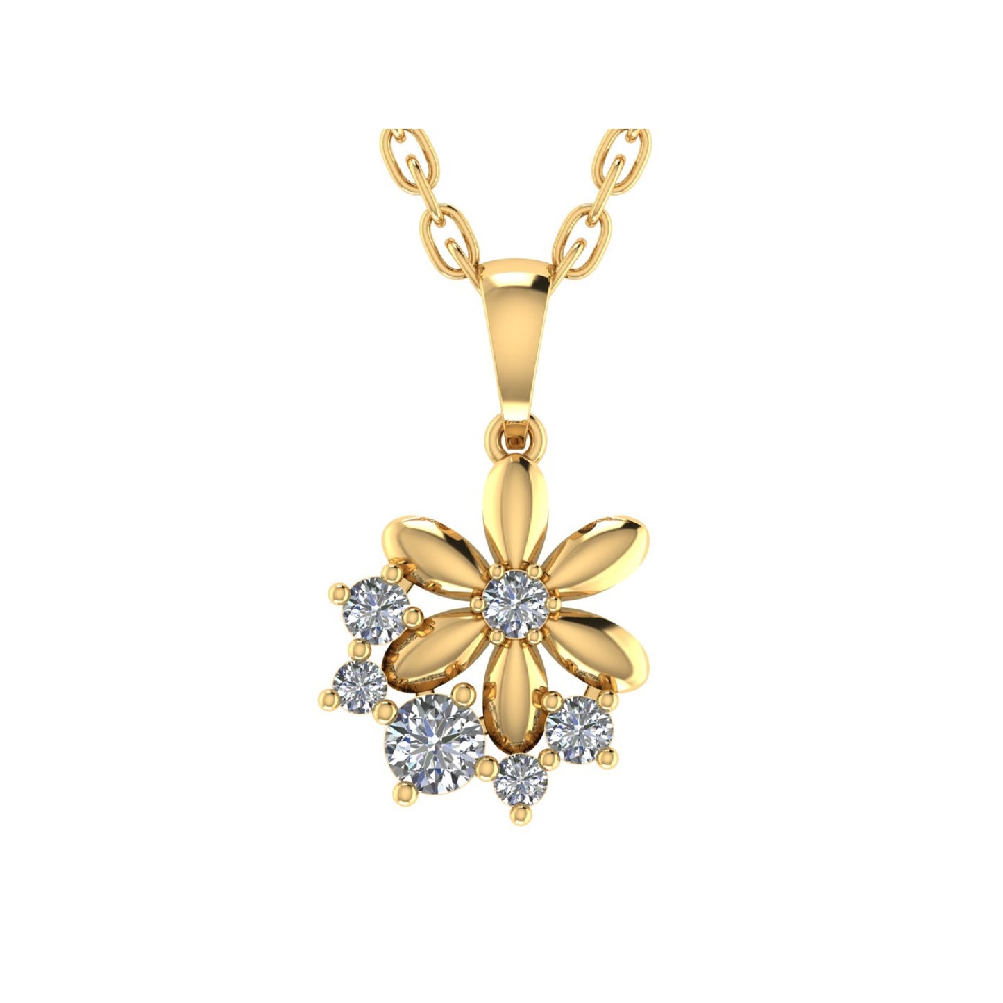 Round Lab Grown Diamond Pendant