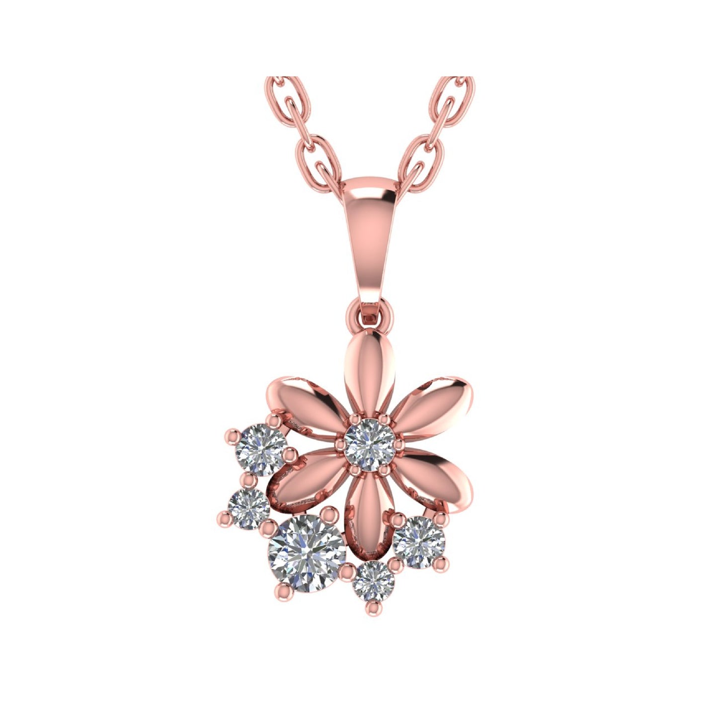 Round Lab Grown Diamond Pendant