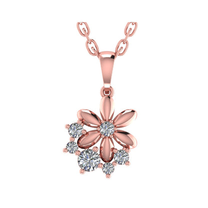 Round Lab Grown Diamond Pendant